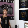 photographic pop art, LA Marler in studio, camERA light box, lightbox