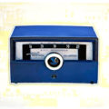 blue Midcentury Regency radio art, photography, archival print, painted, la marler