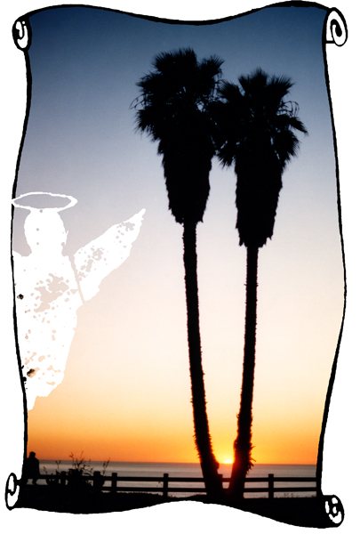 angelic sunsets graphic by la marler santa monica