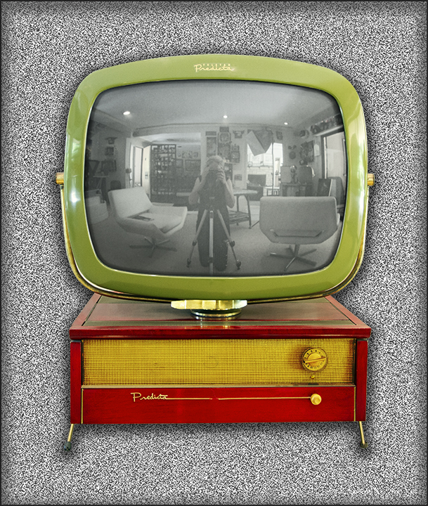 Predicta vintage tv television art by la marler