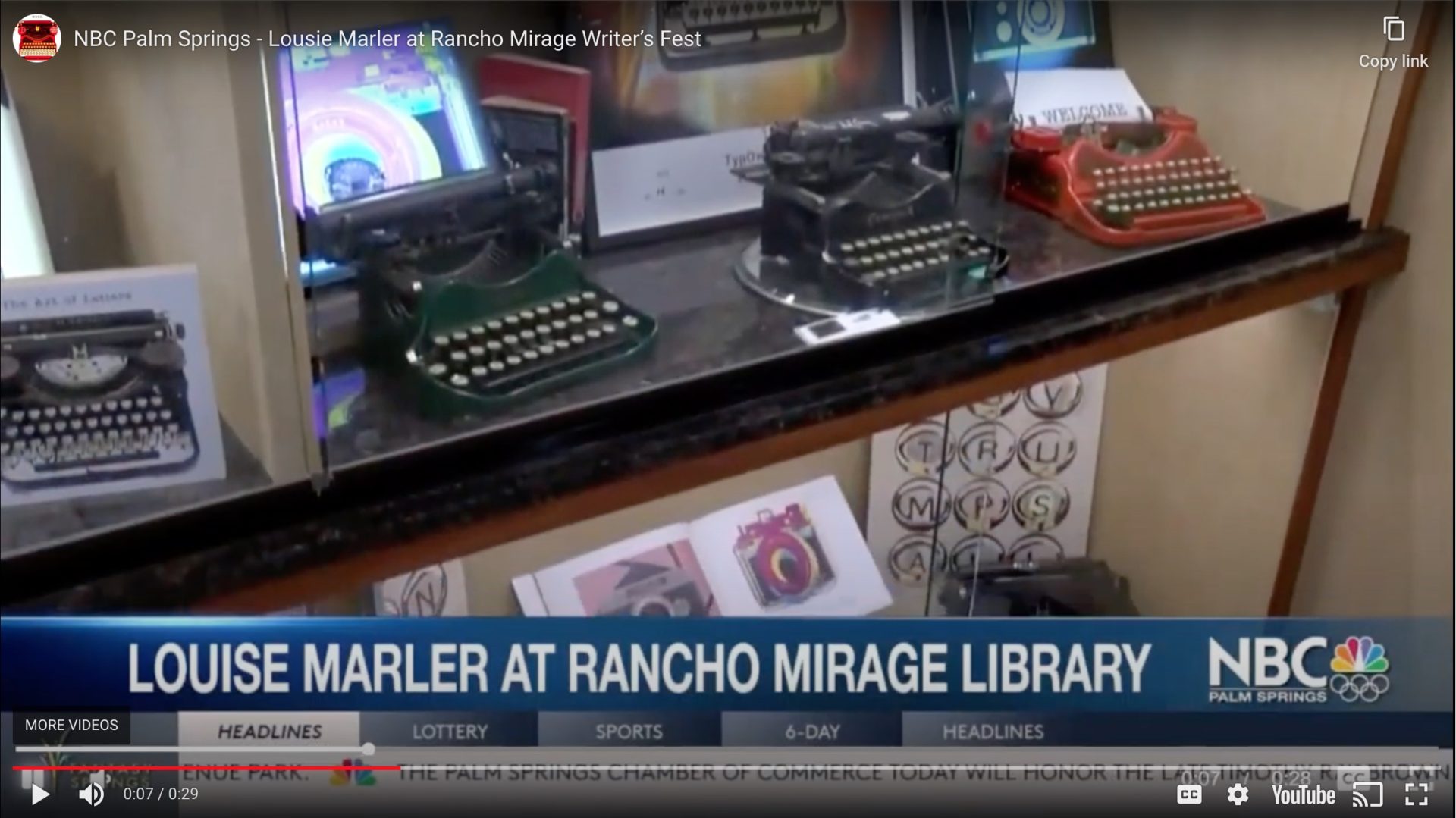 Louise Marler At Rancho Mirage Library NBC TV